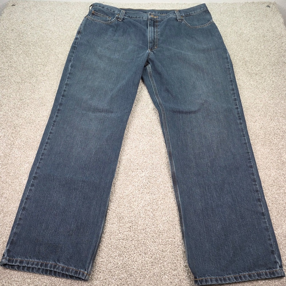 Carhartt BD1483-M Relaxed Fit Jeans Mens 42x32 Blue Denim Work Pants